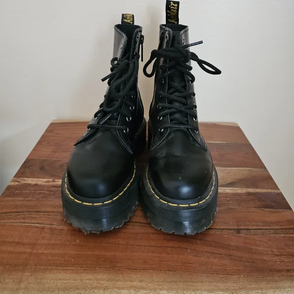 Dr. Martens Black Lace Up Boots - Picture 1 of 7